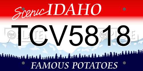 TCV5818 Idaho License Plate