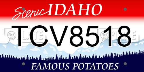 TCV8518 Idaho License Plate