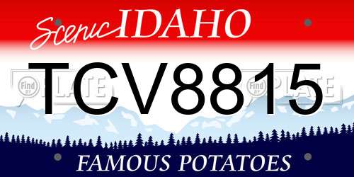 TCV8815 Idaho License Plate