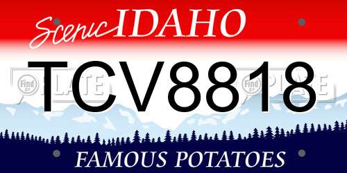 TCV8818 Idaho License Plate