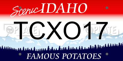 TCXO17 Idaho License Plate