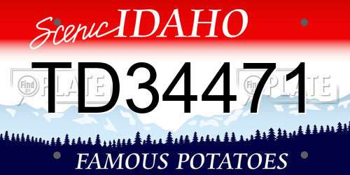 TD34471 Idaho License Plate