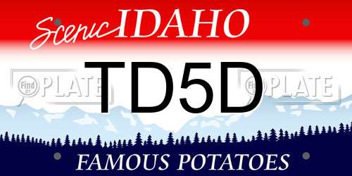 TD5D Idaho License Plate