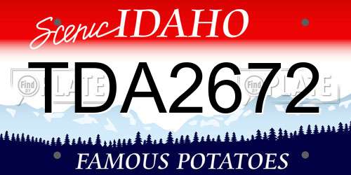 TDA2672 Idaho License Plate