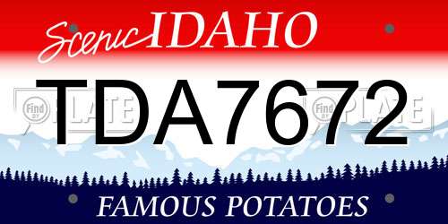 TDA7672 Idaho License Plate