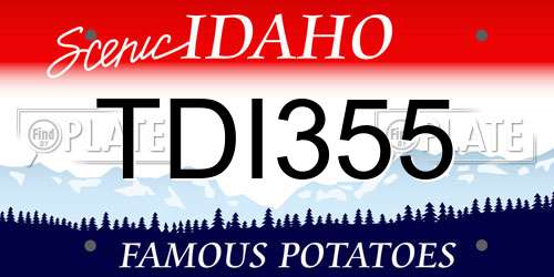 TDI355 Idaho License Plate