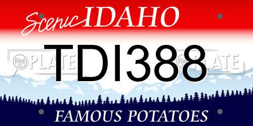 TDI388 Idaho License Plate