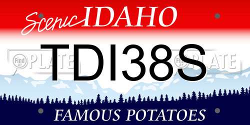 TDI38S Idaho License Plate