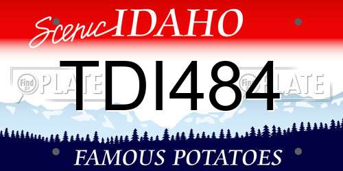 TDI484 Idaho License Plate