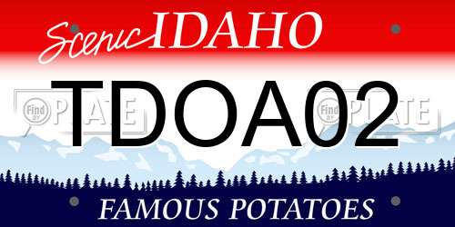 TDOA02 Idaho License Plate
