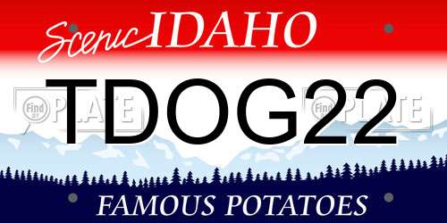 TDOG22 Idaho License Plate