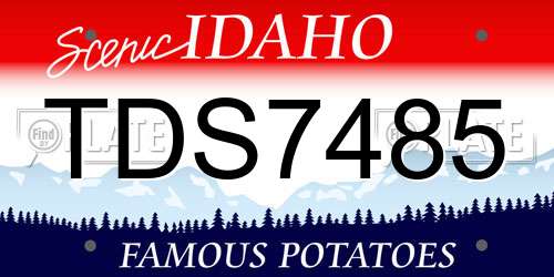 TDS7485 Idaho License Plate