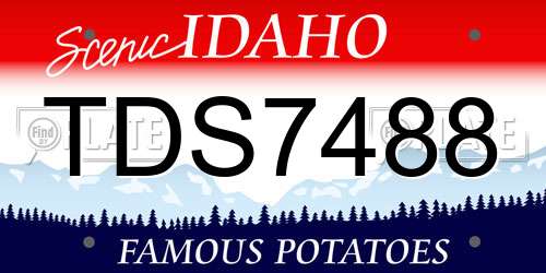 TDS7488 Idaho License Plate