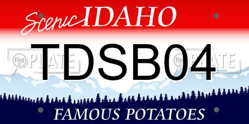 TDSB04 Idaho License Plate