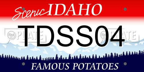 TDSS04 Idaho License Plate