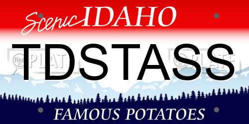 TDSTASS Idaho License Plate