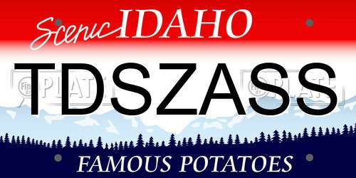 TDSZASS Idaho License Plate