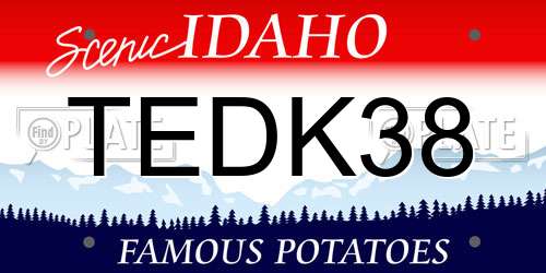 TEDK38 Idaho License Plate
