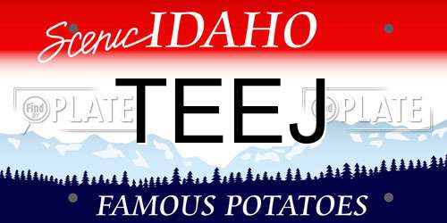 TEEJ Idaho License Plate