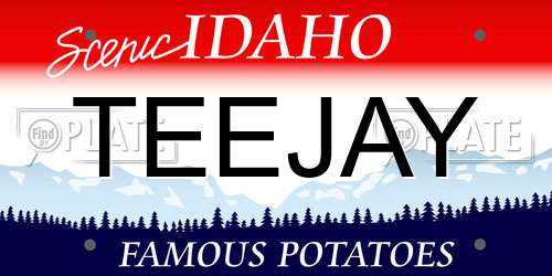 TEEJAY Idaho License Plate