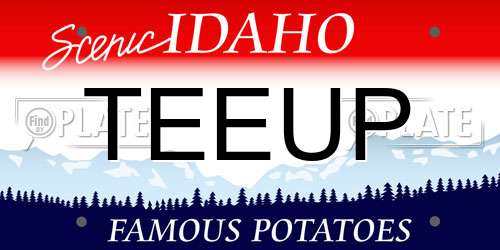 TEEUP Idaho License Plate