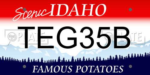 TEG35B Idaho License Plate