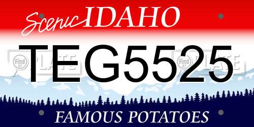 TEG5525 Idaho License Plate