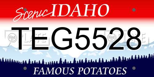 TEG5528 Idaho License Plate