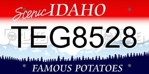TEG8528 Idaho License Plate