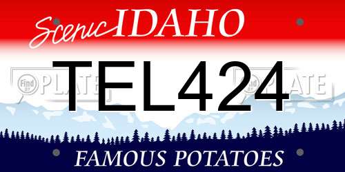 TEL424 Idaho License Plate
