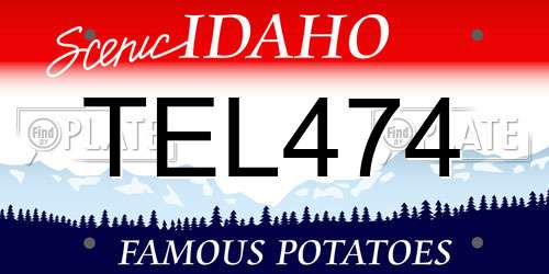 TEL474 Idaho License Plate