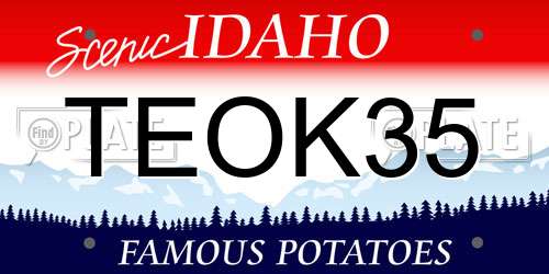 TEOK35 Idaho License Plate