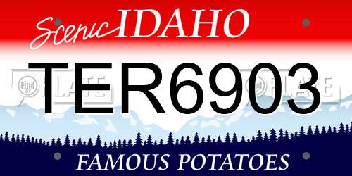 TER6903 Idaho License Plate