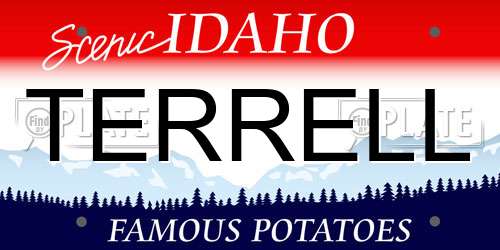 TERRELL Idaho License Plate