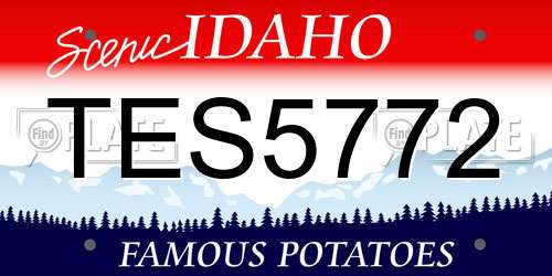 TES5772 Idaho License Plate