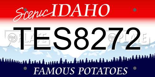 TES8272 Idaho License Plate
