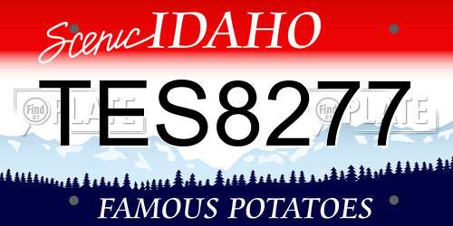TES8277 Idaho License Plate