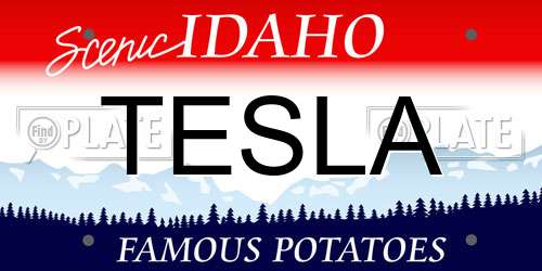 TESLA Idaho License Plate