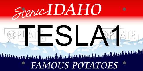 TESLA1 Idaho License Plate