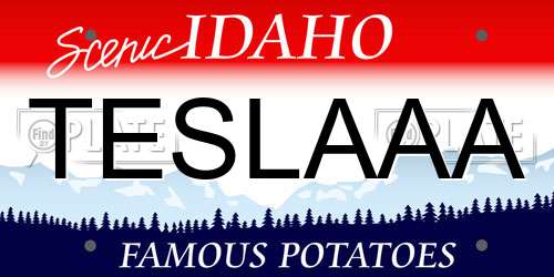 TESLAAA Idaho License Plate