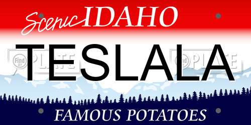 TESLALA Idaho License Plate
