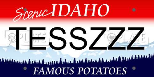 TESSZZZ Idaho License Plate