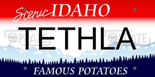 TETHLA Idaho License Plate