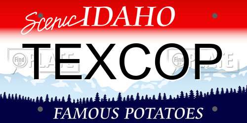 TEXCOP Idaho License Plate