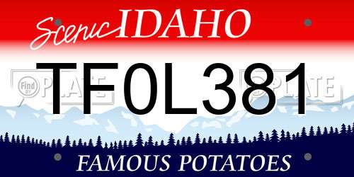 TF0L381 Idaho License Plate