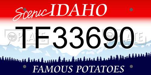 TF33690 Idaho License Plate