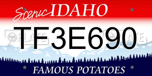 TF3E690 Idaho License Plate