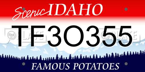 TF3O355 Idaho License Plate