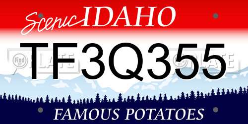 TF3Q355 Idaho License Plate
