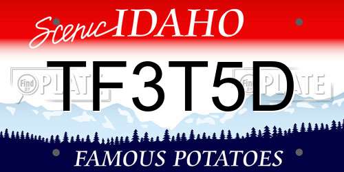 TF3T5D Idaho License Plate